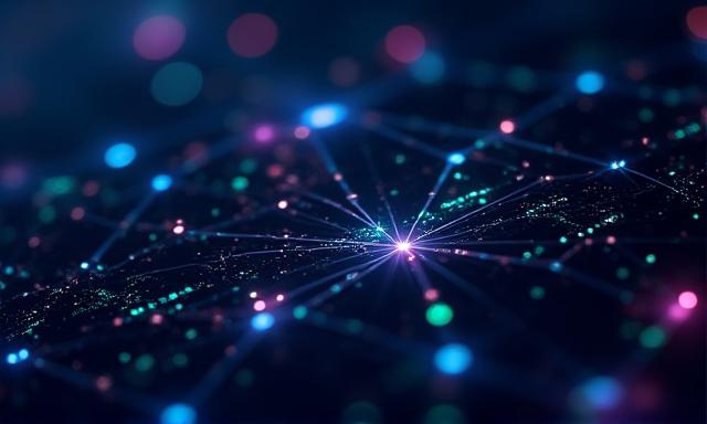 Abstrakte Darstellung von API-Endpunkten und Datenfluss